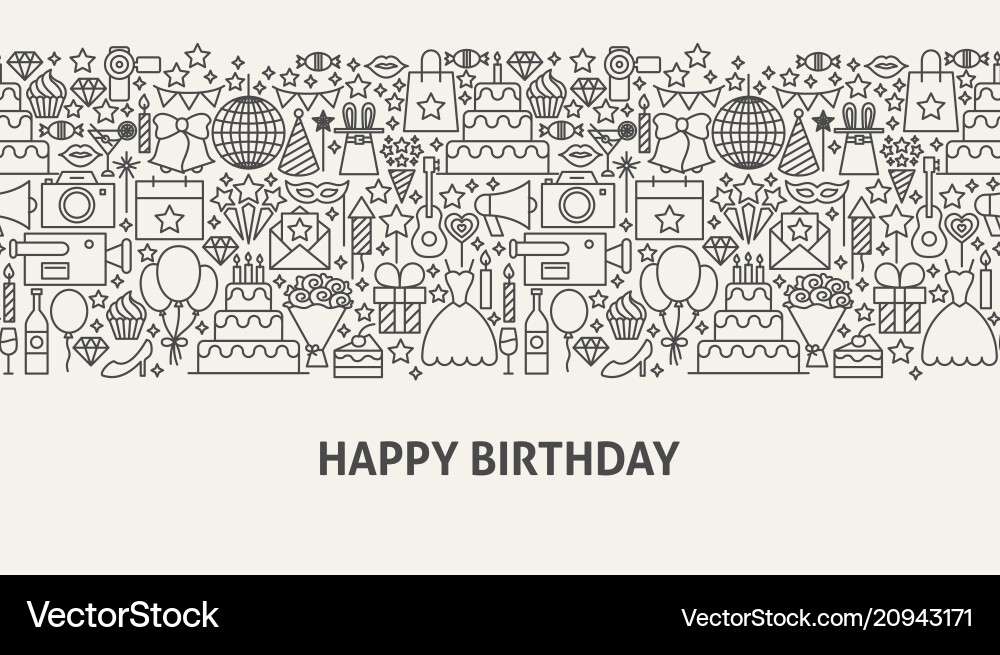 Happy birthday banner concept Happy birthday banner concept vector image