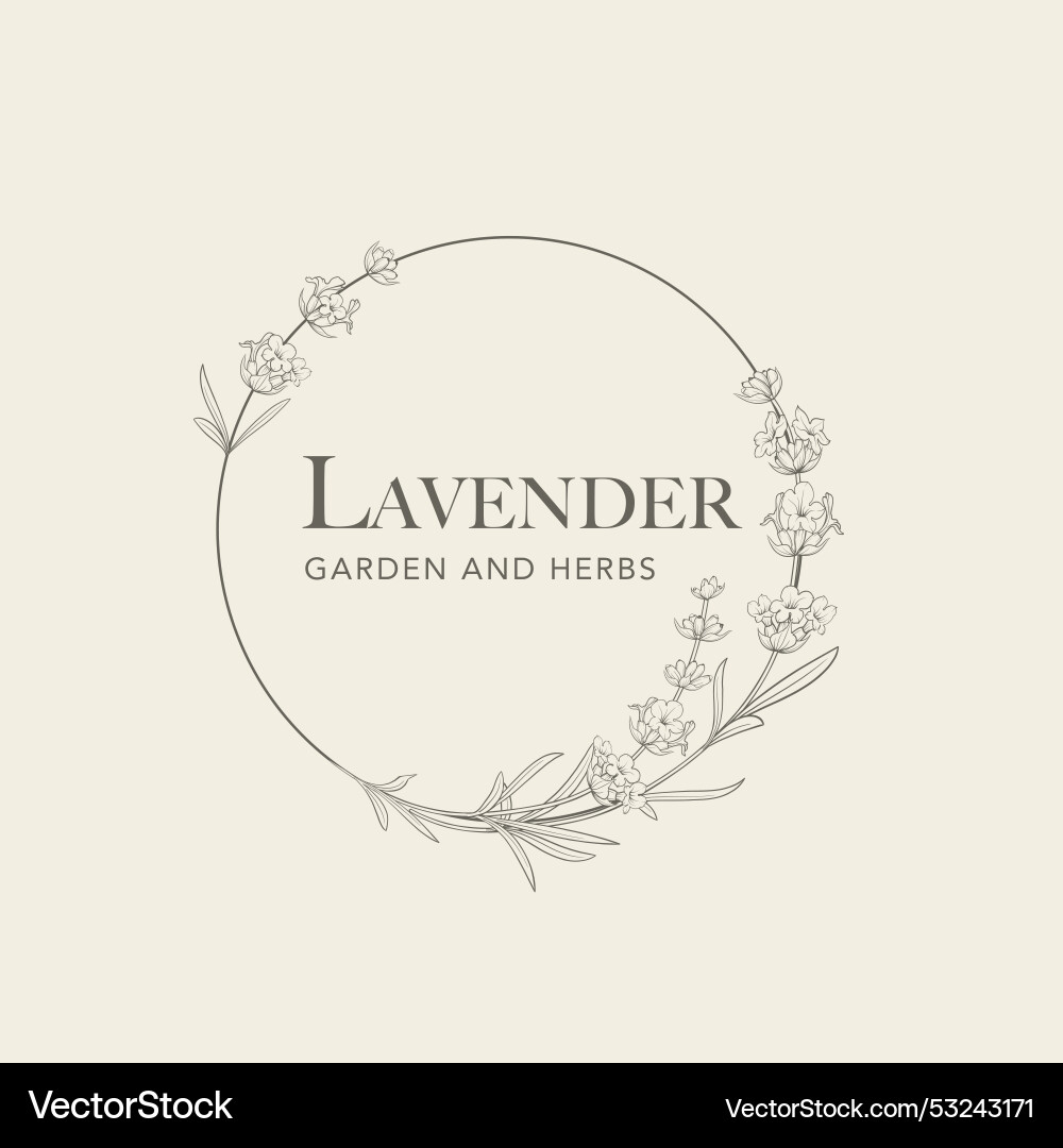 Lavendel Blume Logo floral Design Label Lavendel Blume Logo floral Design Label vektorbild
