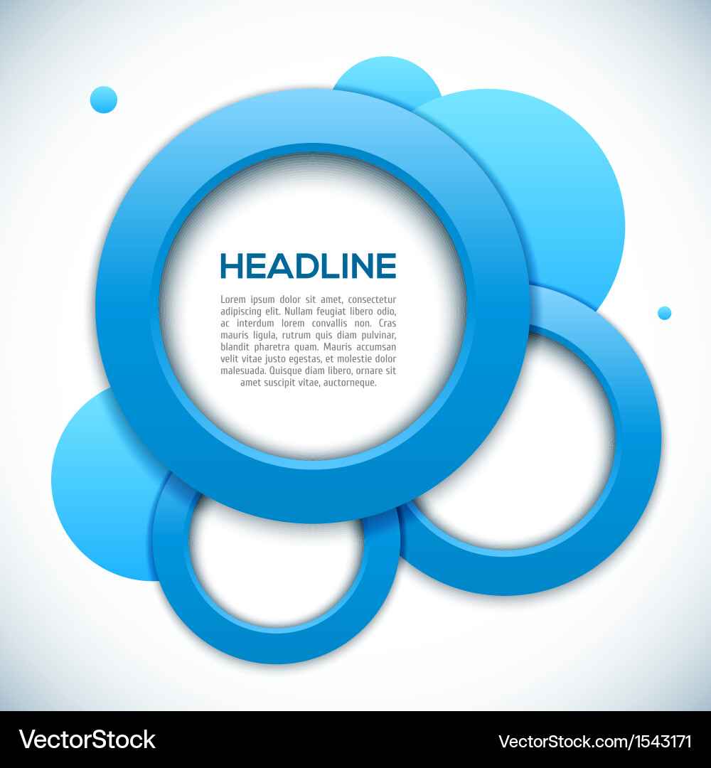 Modern 3D Abstract Circles Background Vector Image