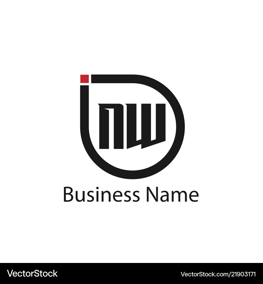 Original Buchstaben nw Logo Vorlage Design Original Buchstaben nw Logo Vorlage Design vektorbild