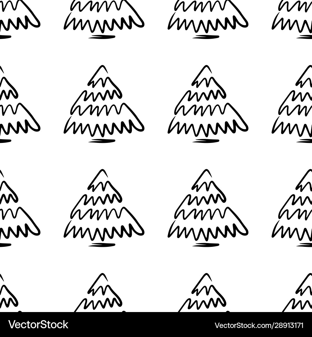 Pine tree pattern-04 Pine tree pattern-04 vector image