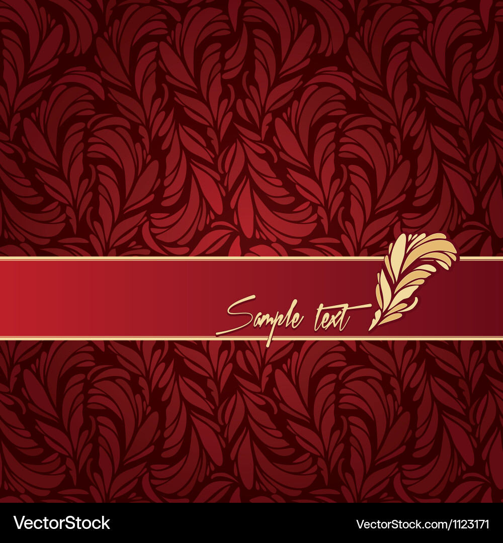 Red Feather Texture Background Vector Image