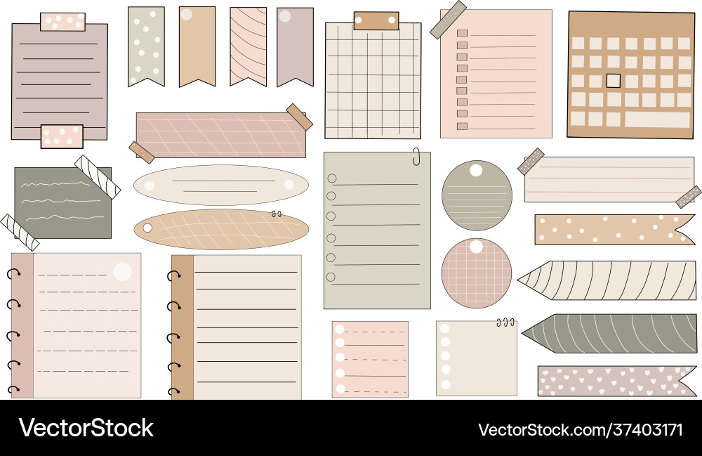 Reminder notepapers Reminder notepapers vector image