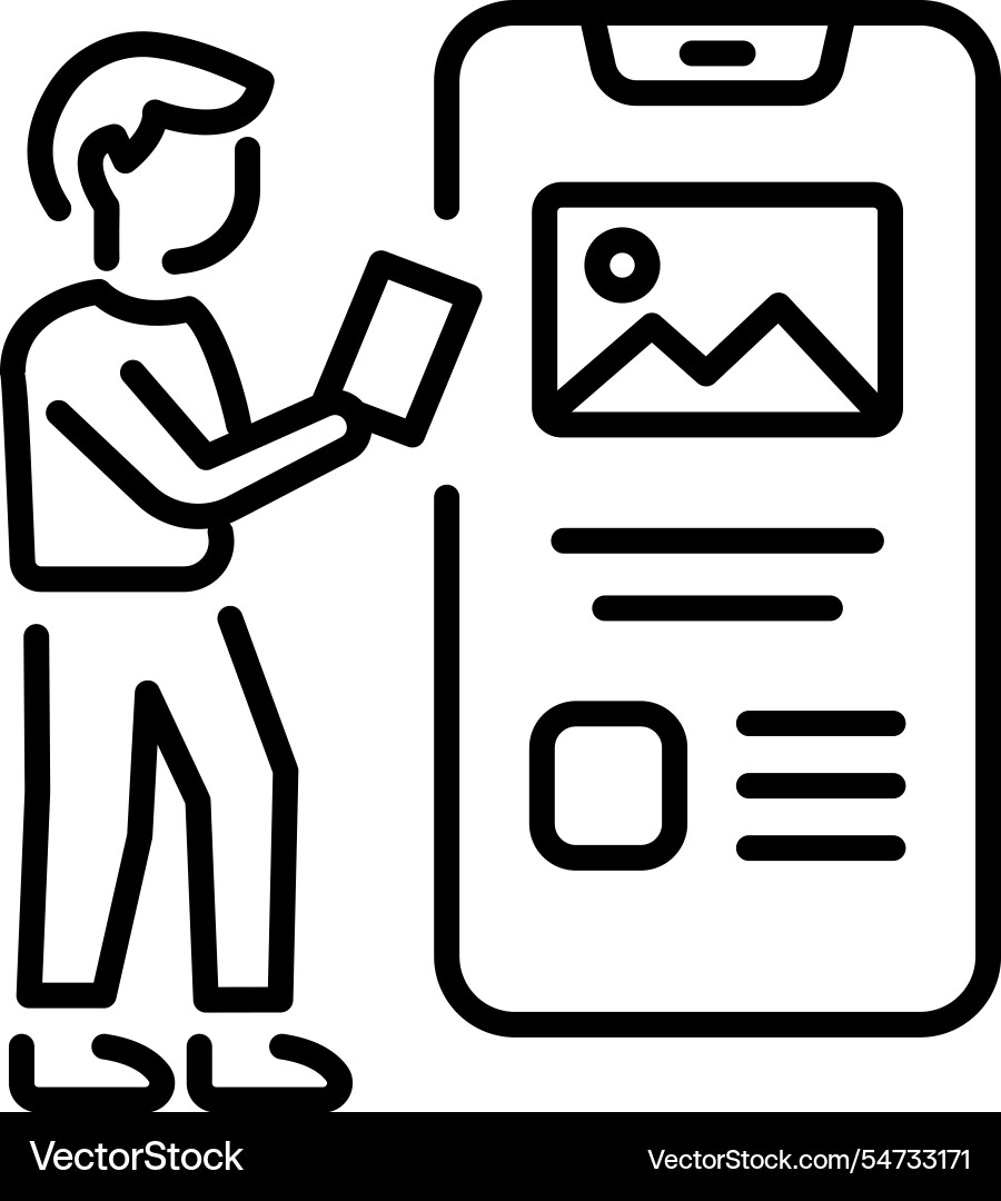 Scrolling feed vector image