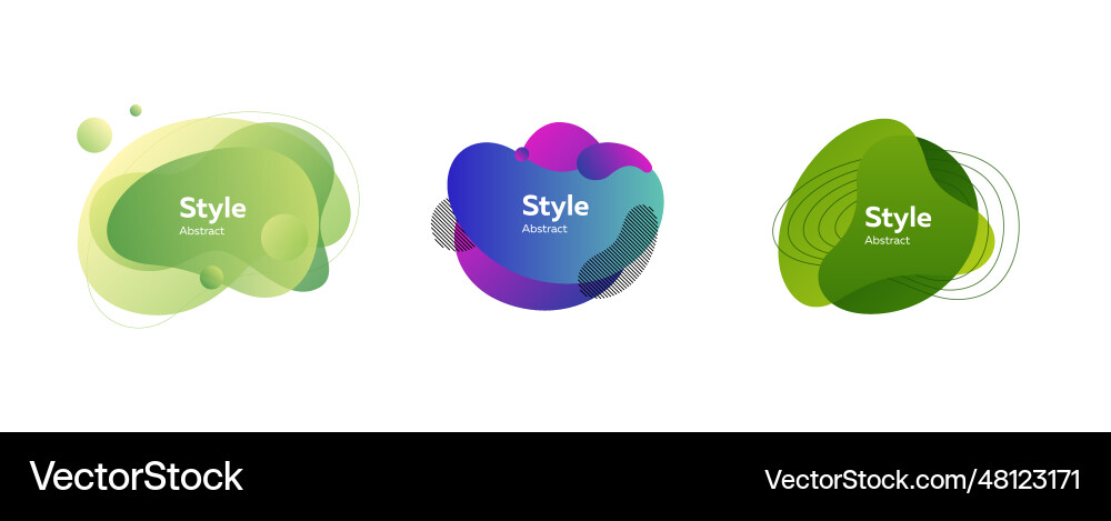 Set of colorful abstract style elements Set of colorful abstract style elements vector image
