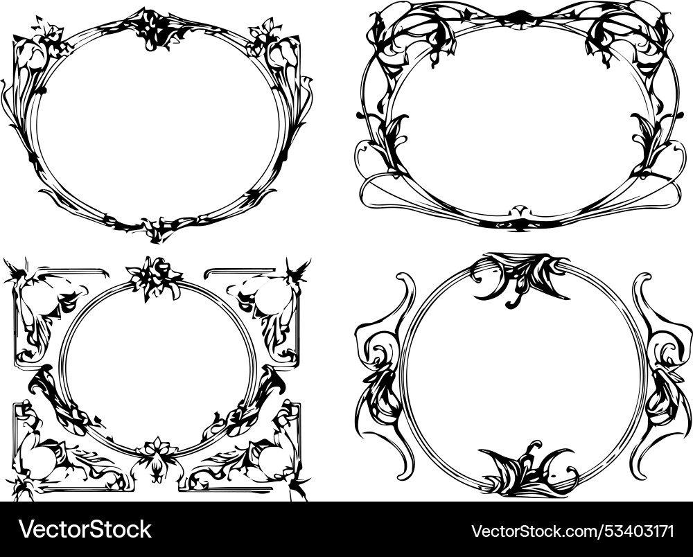 Set of frames Vector Image
