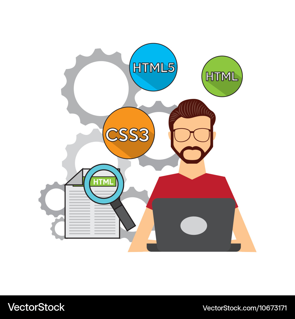 Softwareentwicklung Und Programmierer vektorbild