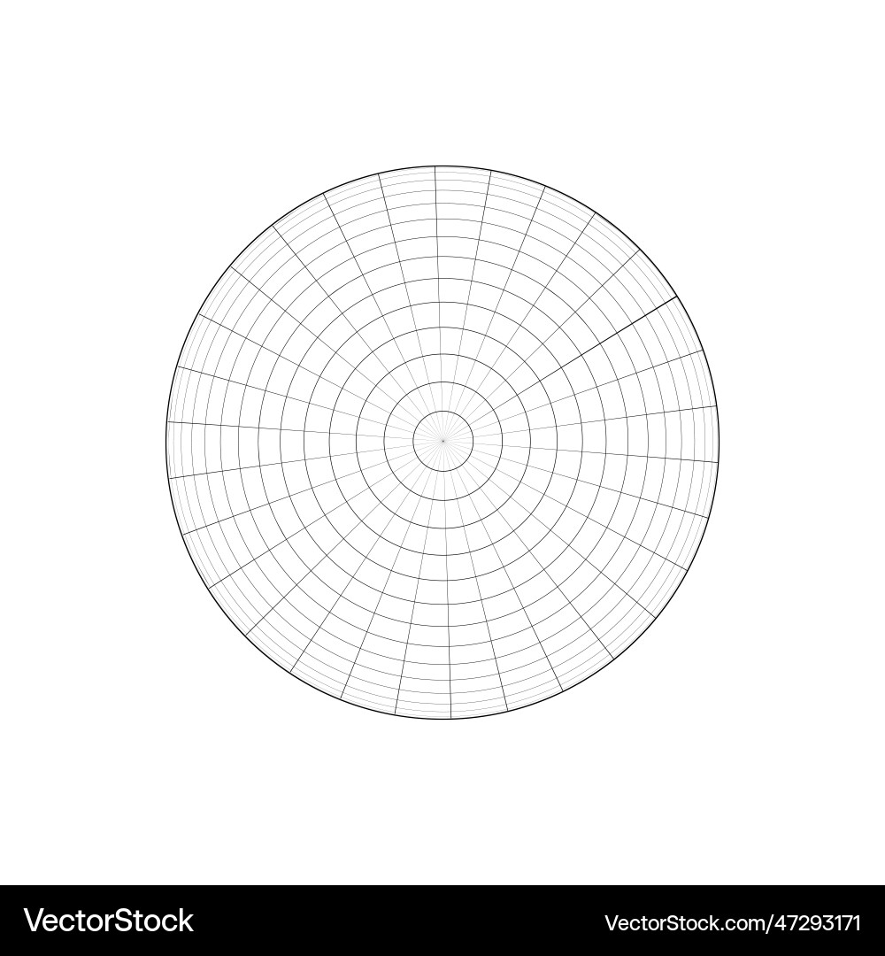 Sphere wireframe icon top view orb model Sphere wireframe icon top view orb model vector image