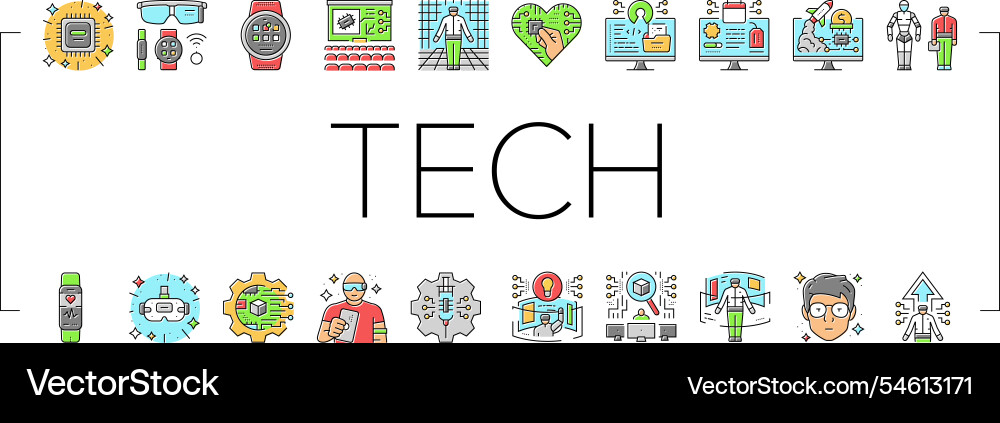 Tech enthusiast geek nerd man icons set Tech enthusiast geek nerd man icons set Vector Image