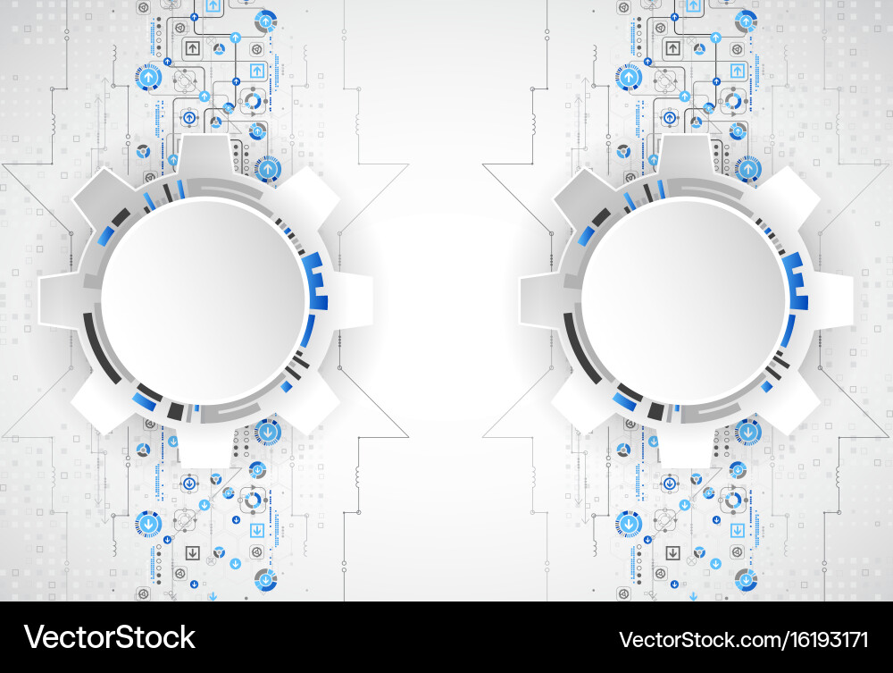 Technological Circuit Background Vector Image