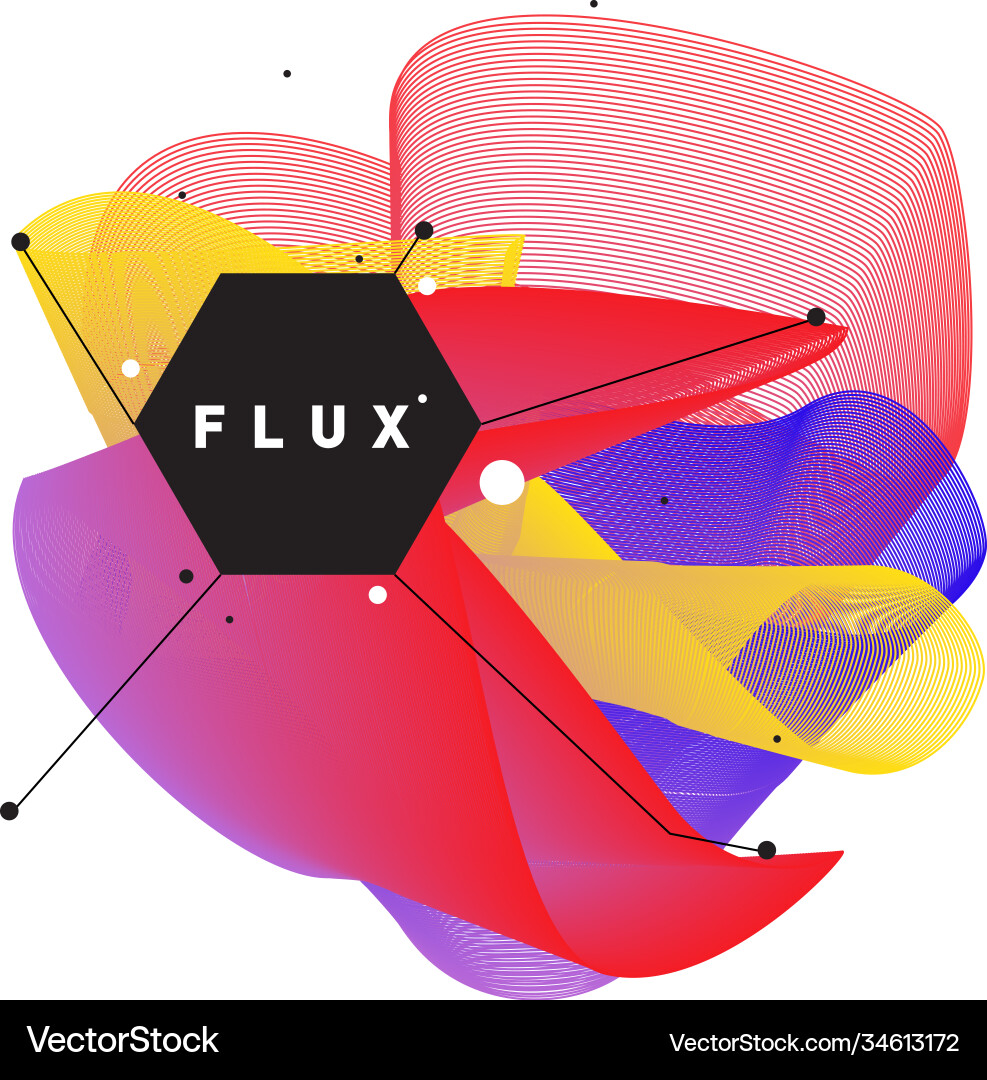 3d colorful wave background dynamic flux effect 3d colorful wave background dynamic flux effect Vector Image