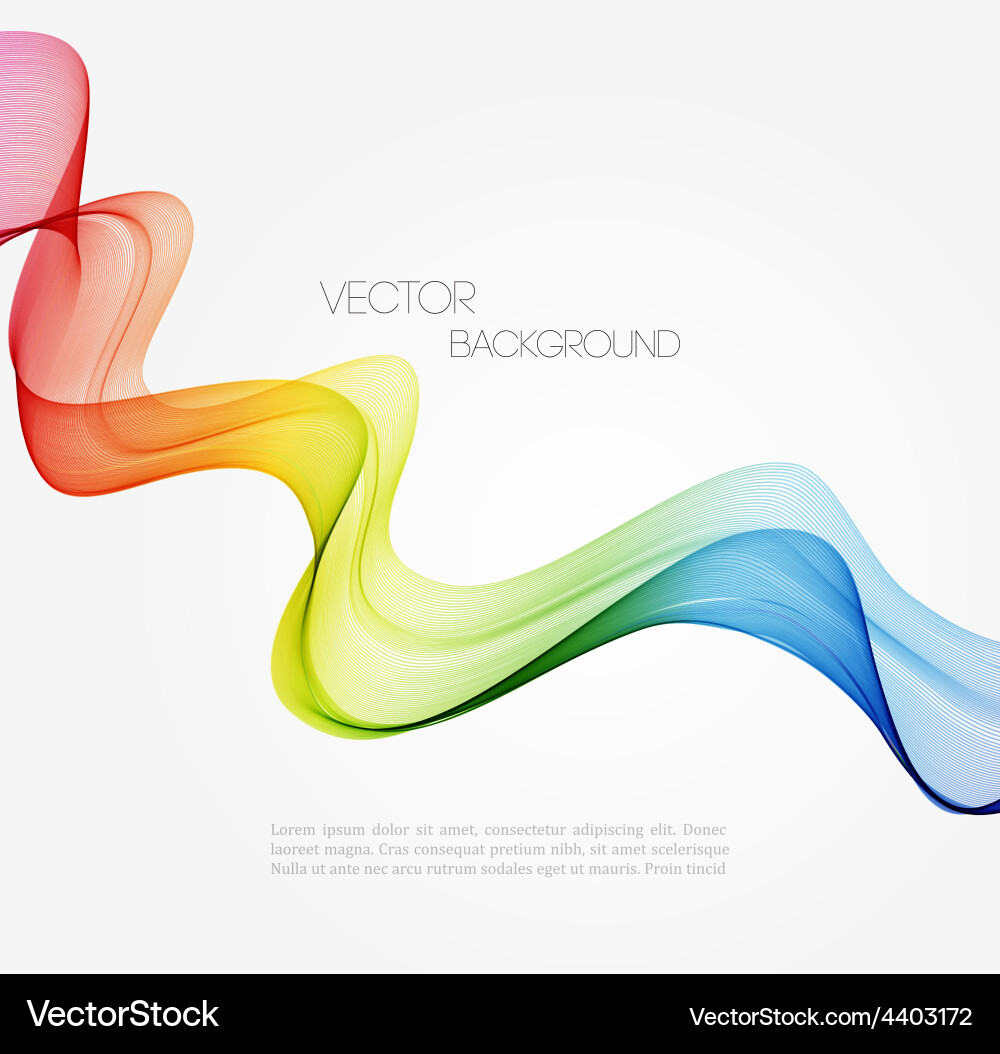 Abstract curved lines background template Vector Image