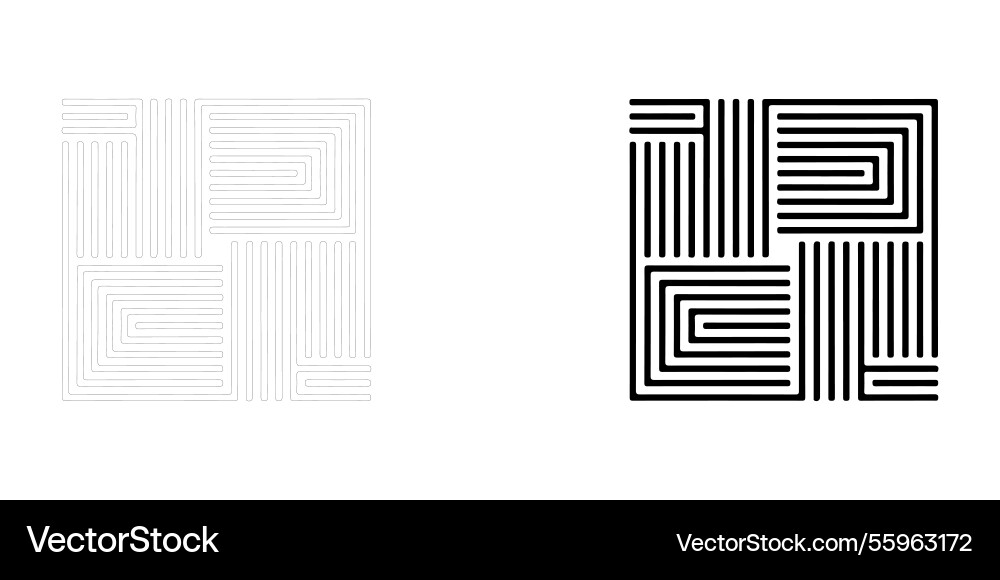 Abstract squares design icons set Vector Image