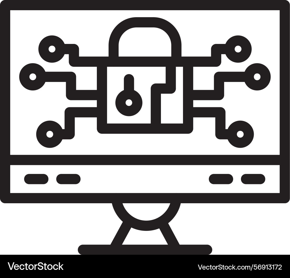Cyber linear style icon design Vector Image