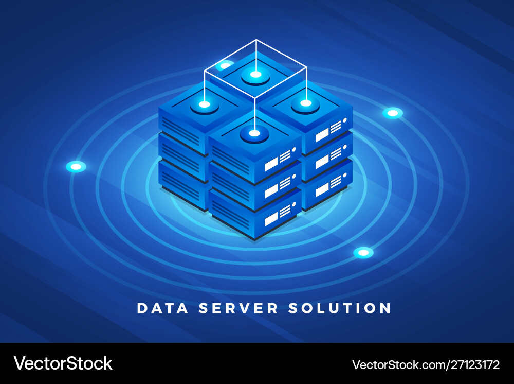Data server technology Data server technology vector image