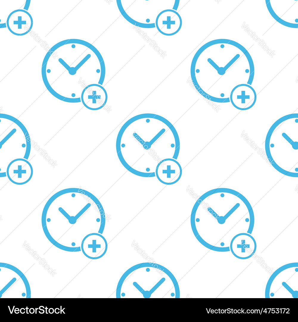 Flat add time pattern Vector Image