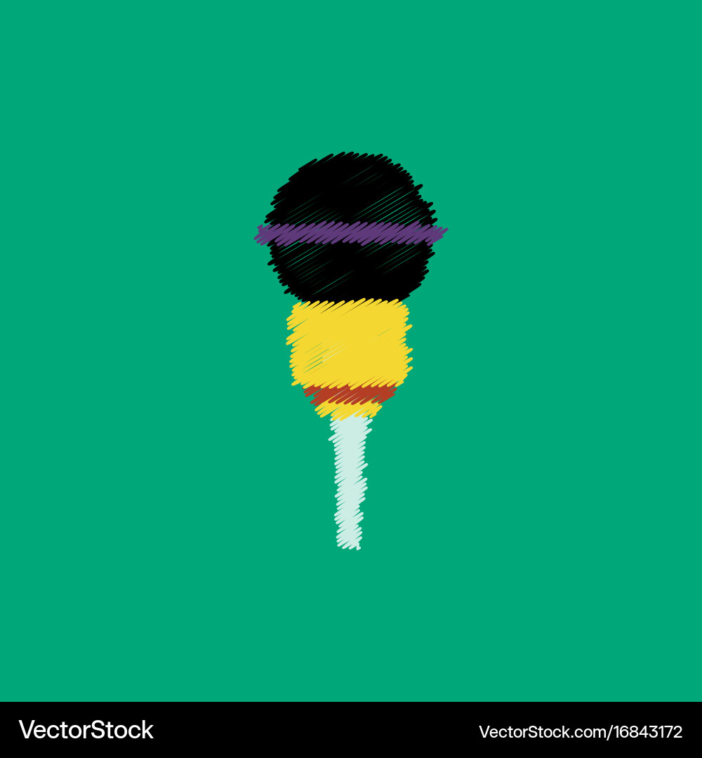 Flat icon design collection microphone in Vector Image