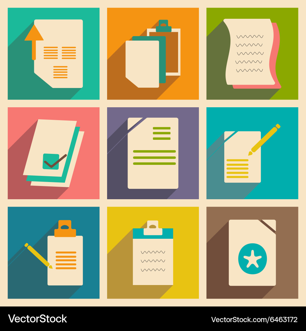 Flat with shadow concept and mobile application vector image