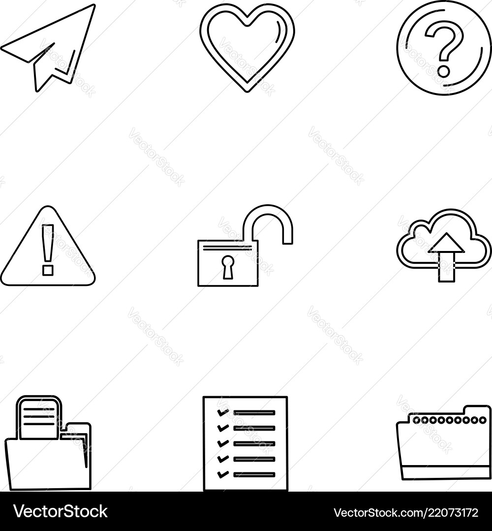 Folder files directory search code eps icons vector image