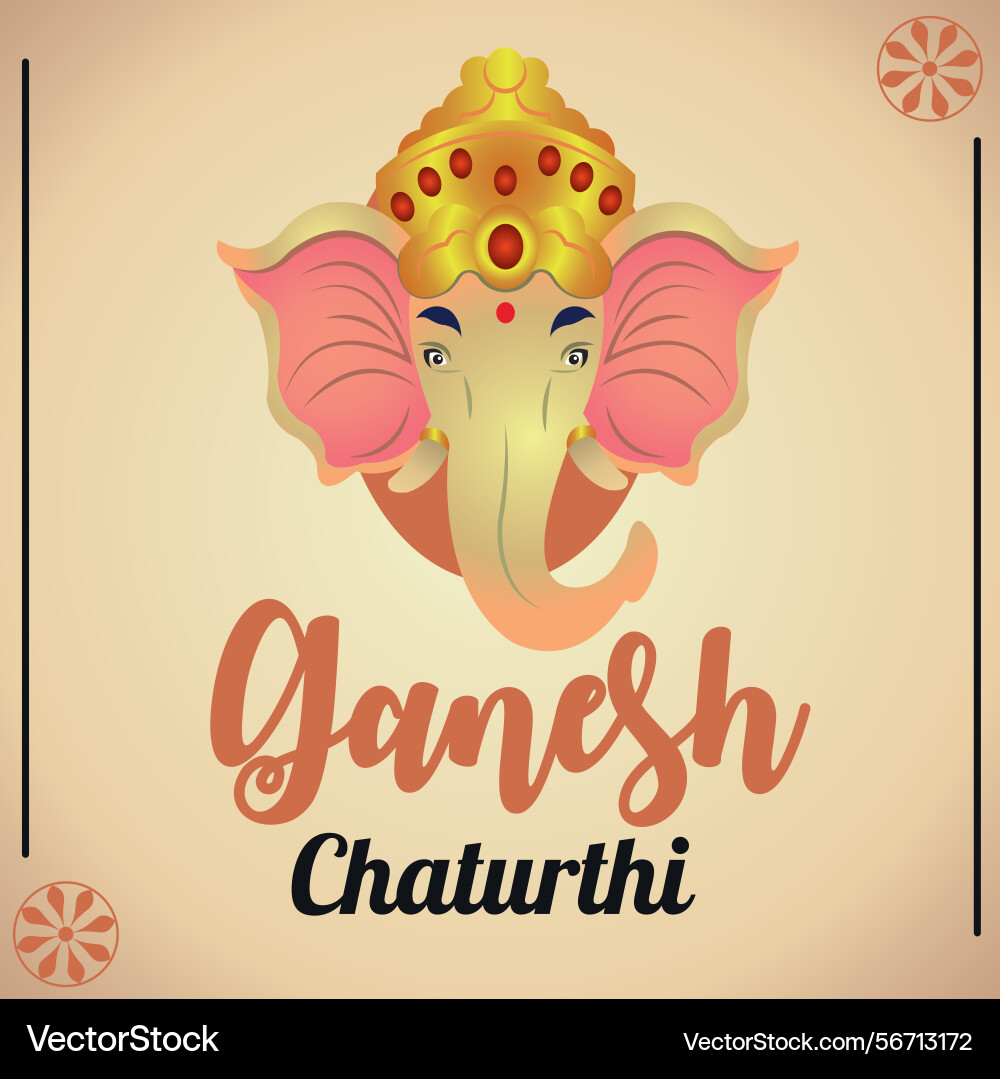 Ganesh chaturthi festival art Vector Image