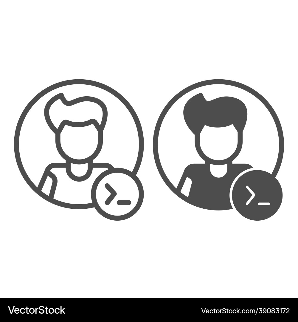 Guy command line in circle backend developer Guy command line in circle backend developer vector image
