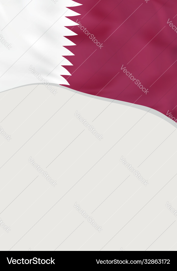 Leaflet design with flag qatar template Leaflet design with flag qatar template Vector Image