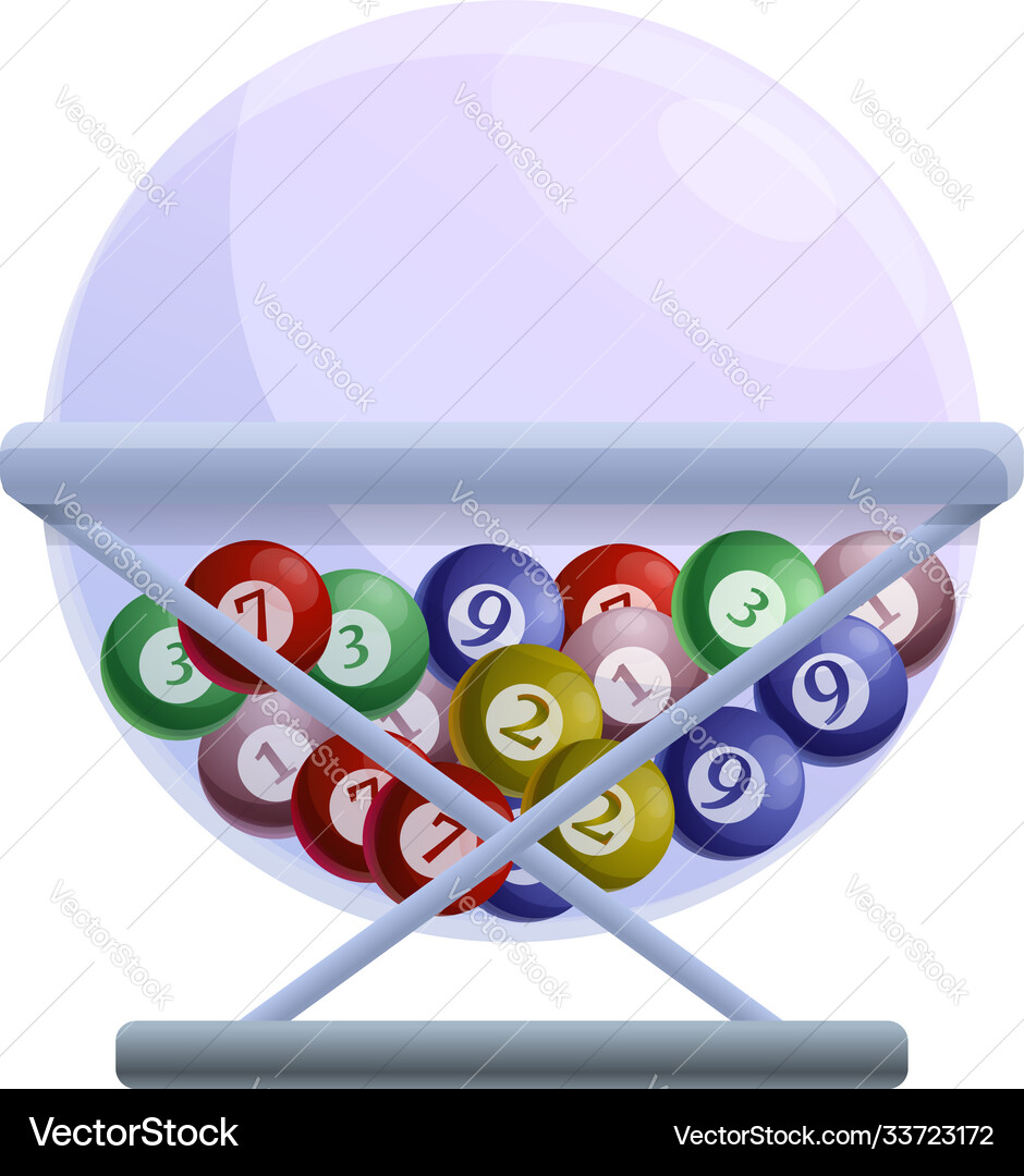 Lottery basket icon cartoon style Lottery basket icon cartoon style vector image