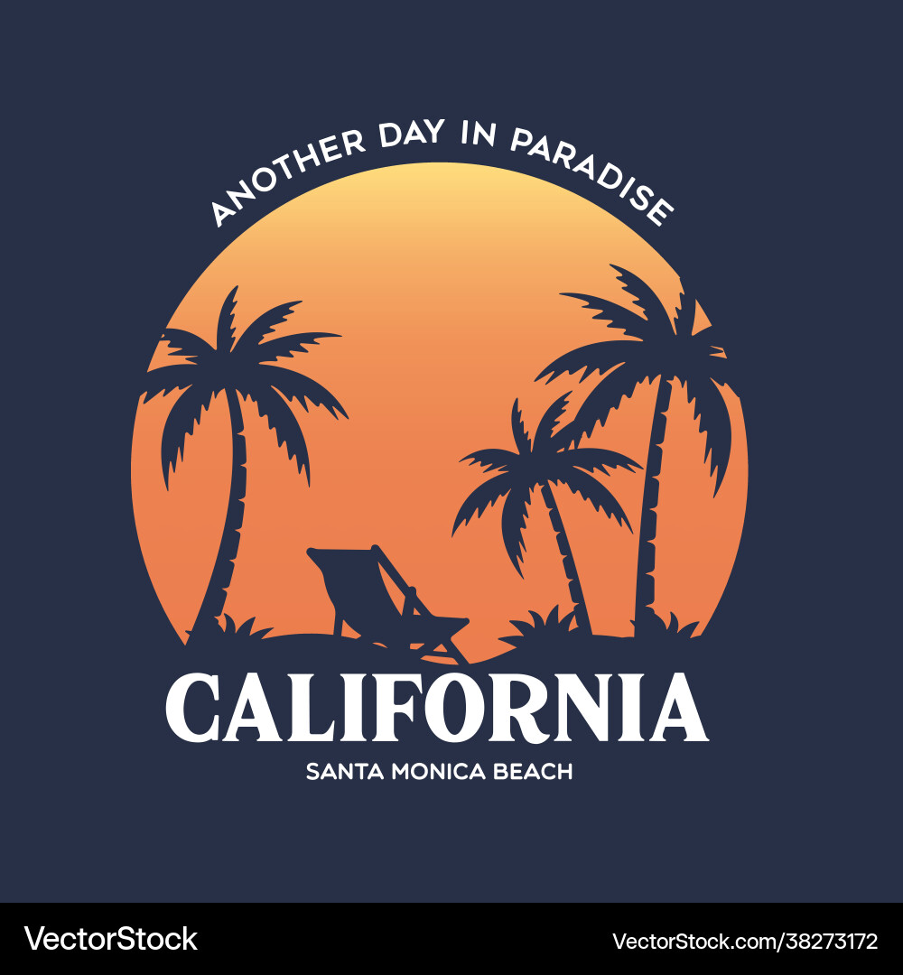 Palm Strand florida stilvolles grafisches T-Shirt Palm Strand florida stilvolles grafisches T-Shirt vektorbild