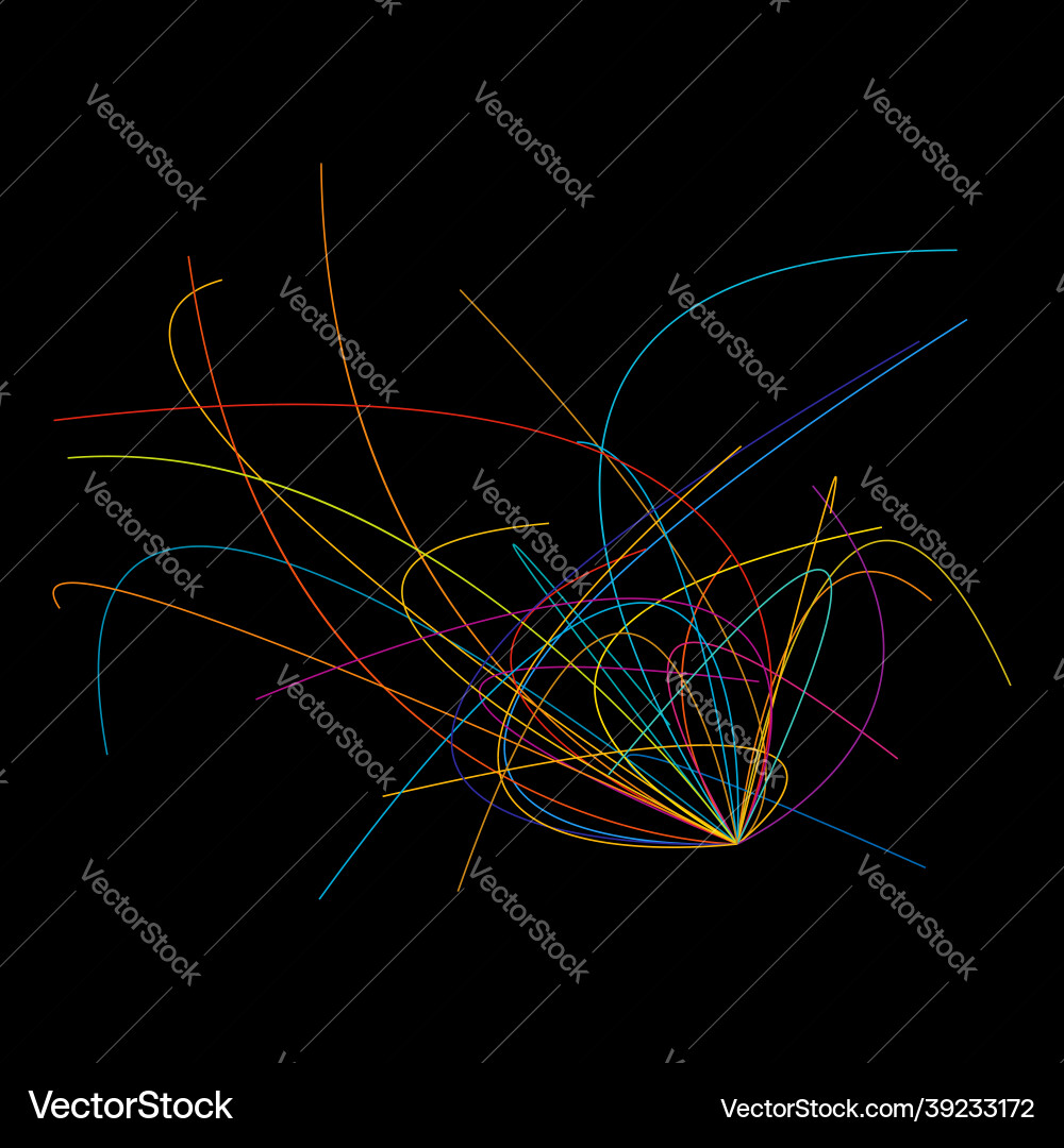 Random kurvig squiggly gewinkelte Linien Knotenschleife Random kurvig squiggly gewinkelte Linien Knotenschleife vektorbild