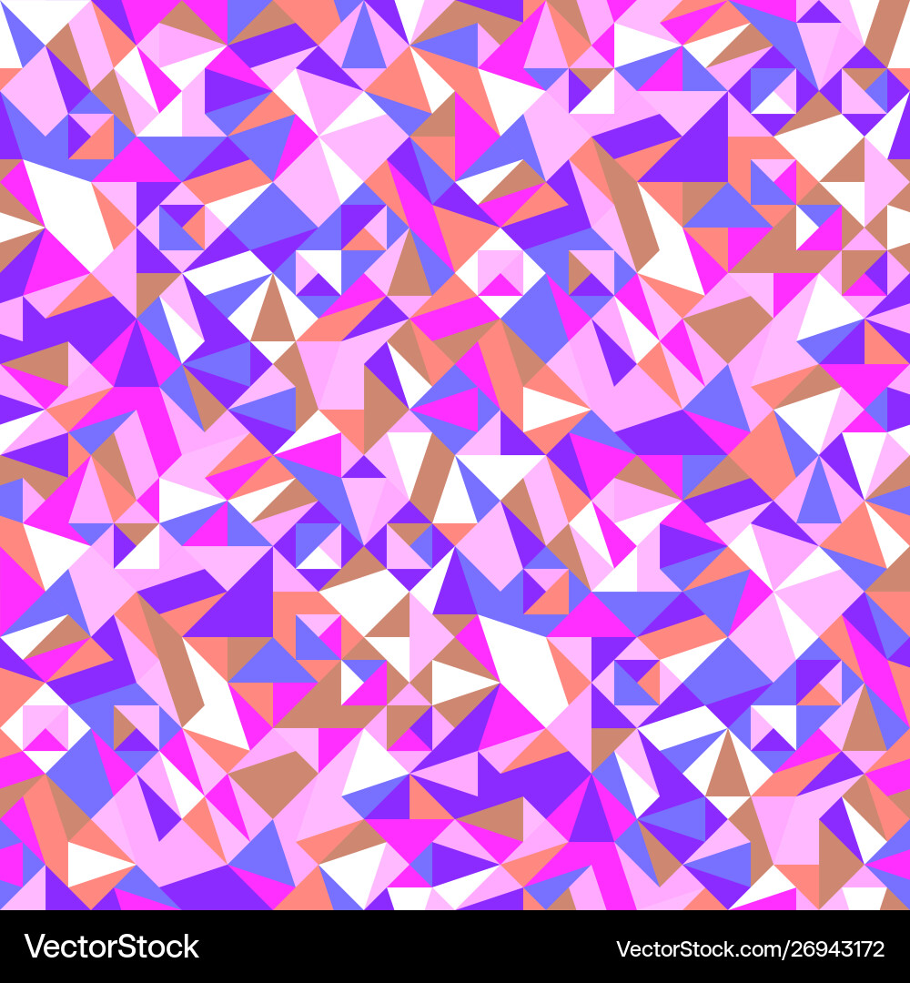 Seamless colorful triangular mosaic pattern Vector Image