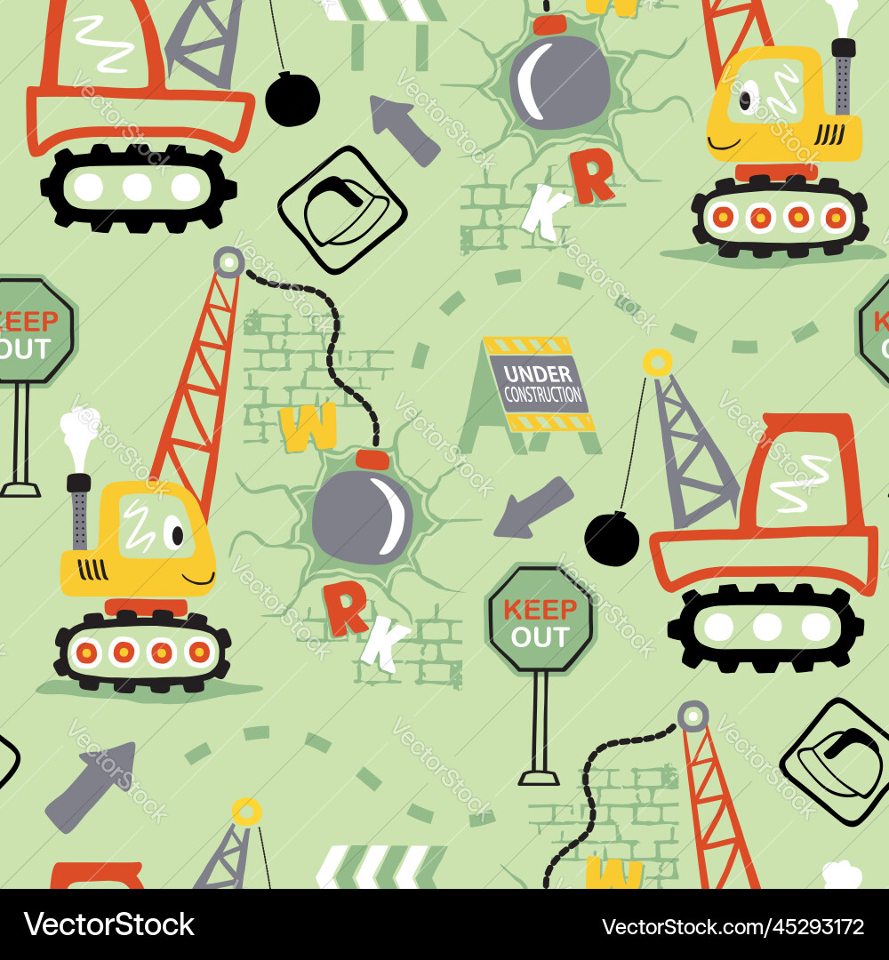 Seamless pattern of construction elements Seamless pattern of construction elements vector image