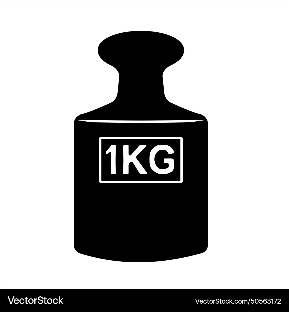 Simple of kilogram weight icon Royalty Free Vector Image