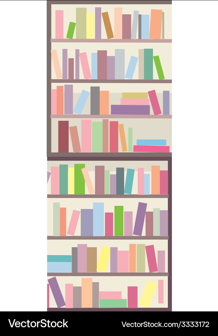 Vertical Bookshelf Pattern vector image