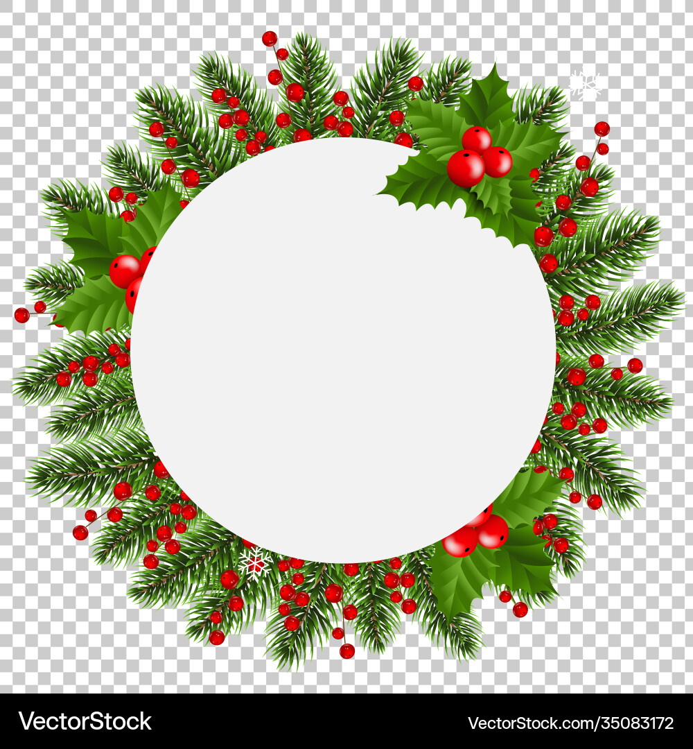 Weihnachtsbanner mit holly berry transparent Weihnachtsbanner mit holly berry transparent vektorbild