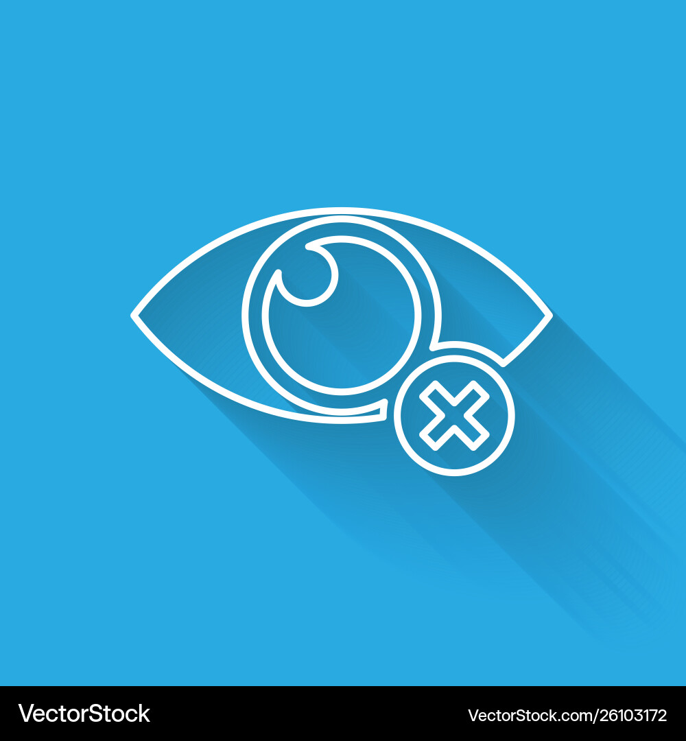 White invisible or hide line icon isolated Vector Image