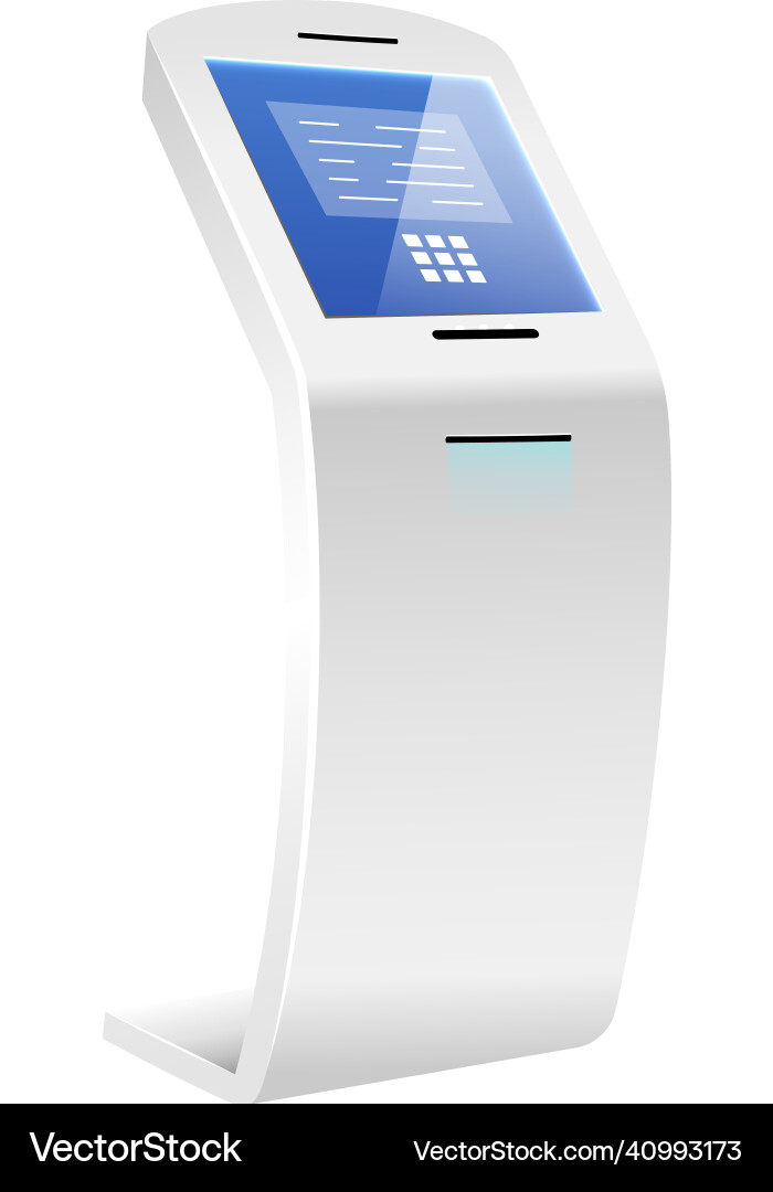Automated teller machine realistic self service Automated teller machine realistic self service vector image