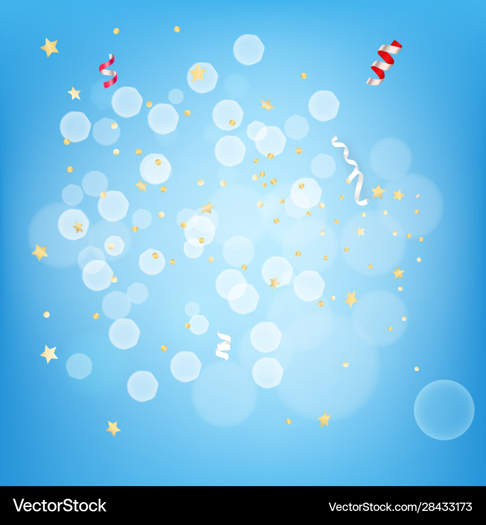 Bright background with bokeh effect and golden vector image