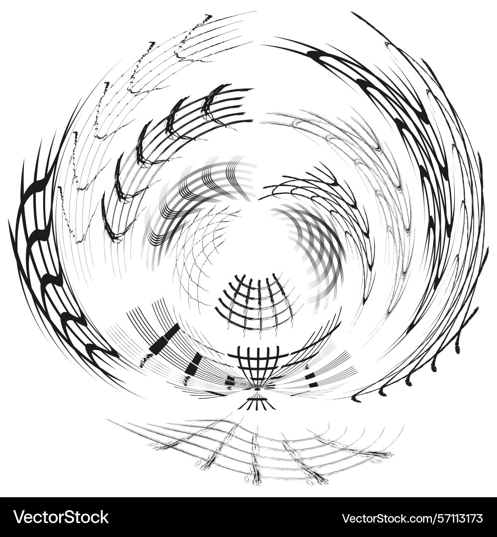 Circular swirl lines dynamic motion abstract Circular swirl lines dynamic motion abstract Vector Image