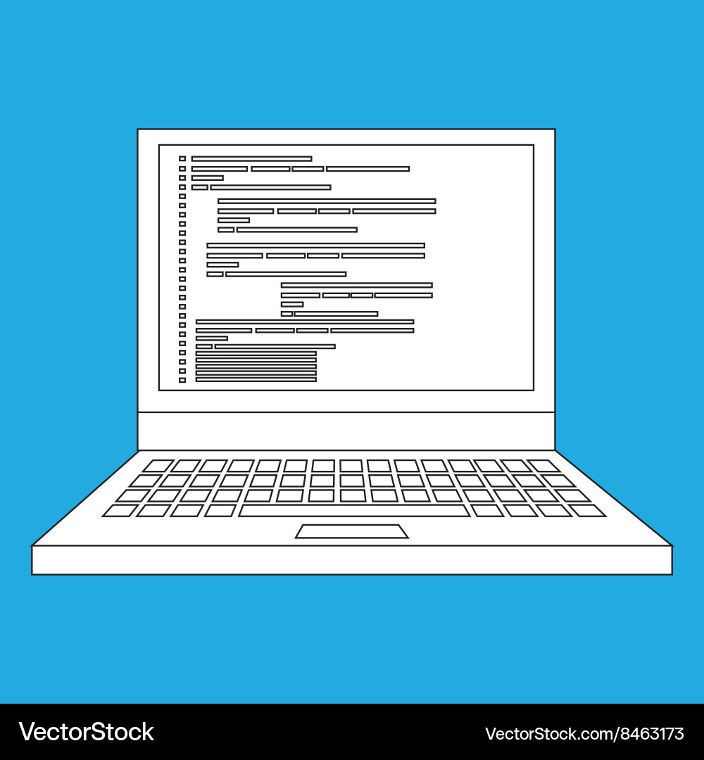 Computer programming design vector image
