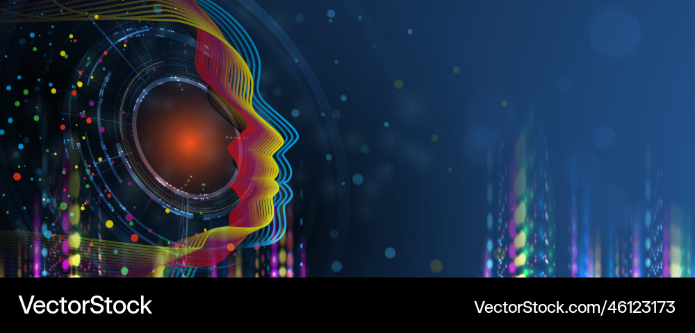 Conceptual technology of artificial intelligence Conceptual technology of artificial intelligence vector image