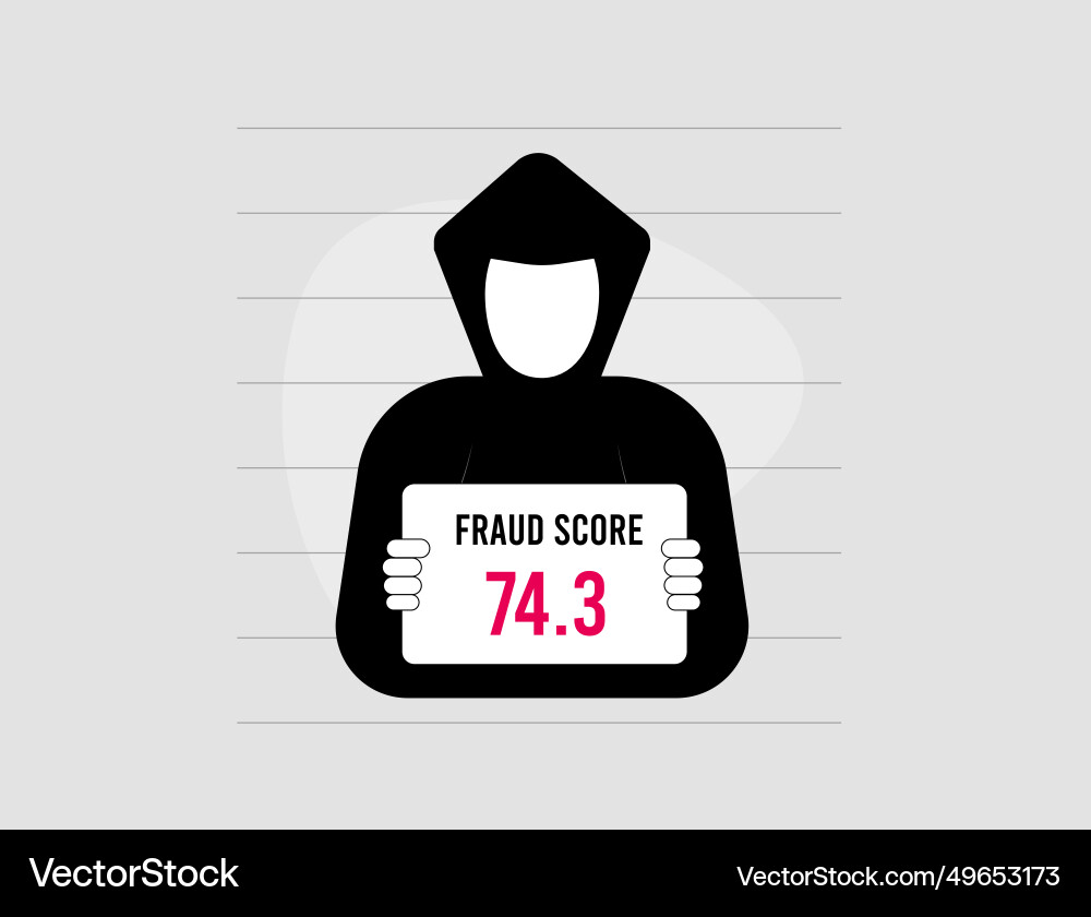 Fraud score concept transactions detection Vector Image