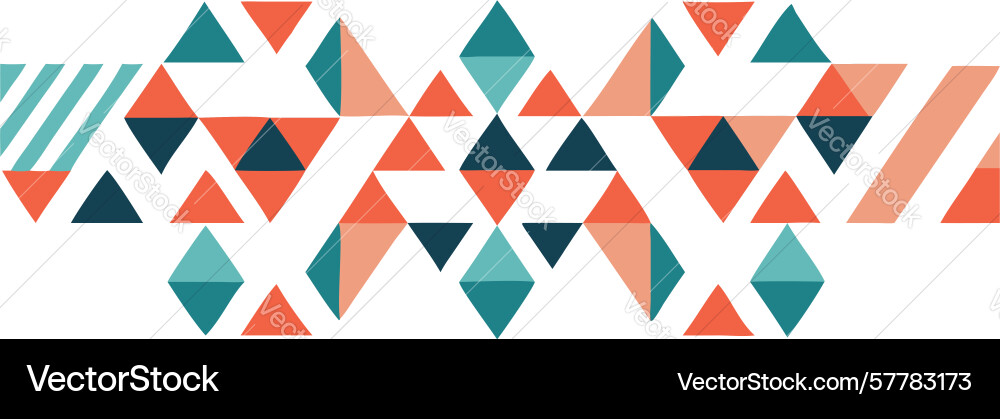 Geometric triangle pattern modern abstract mosaic vector image