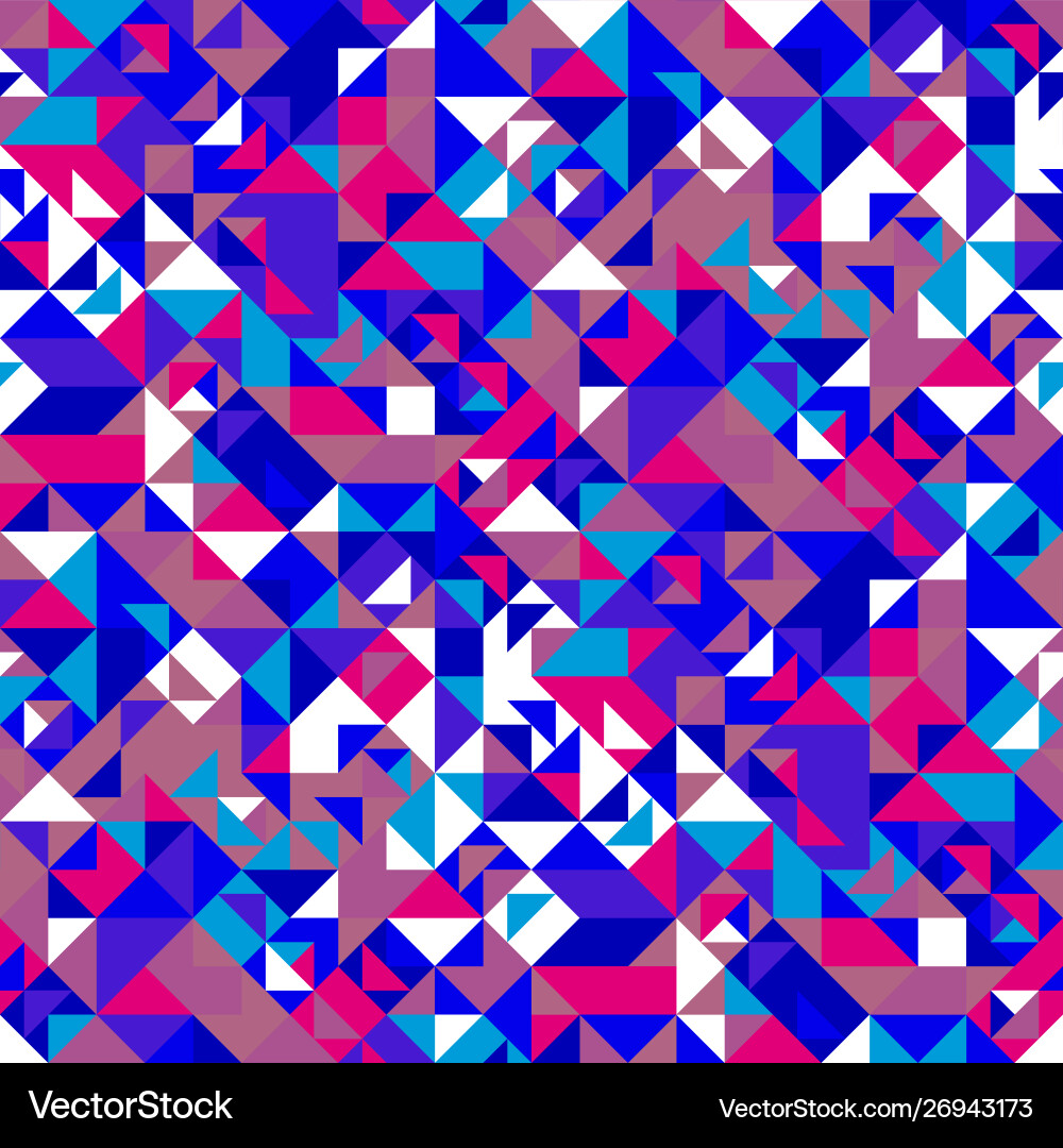 Geometrical seamless triangular mosaic pattern vector image