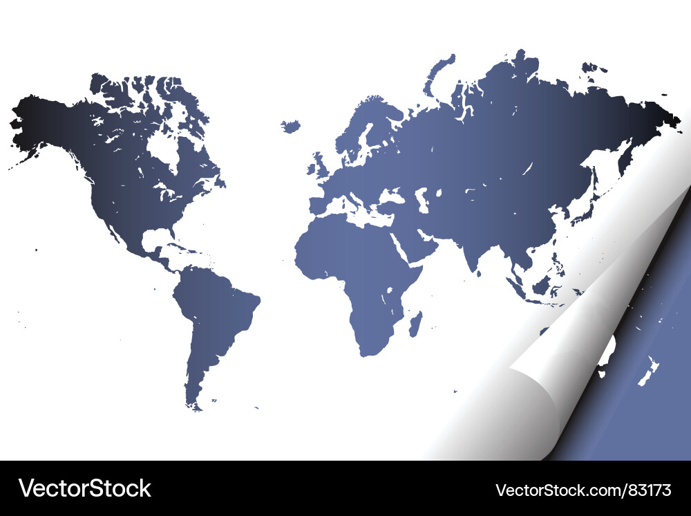 Global Map Outline Vector Image