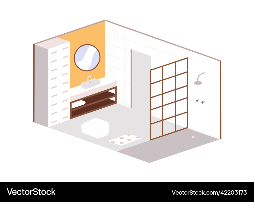 Home Bad Innenbad Bad Zimmer mit Möbel Home Bad Innenbad Bad Zimmer mit Möbel vektorbild
