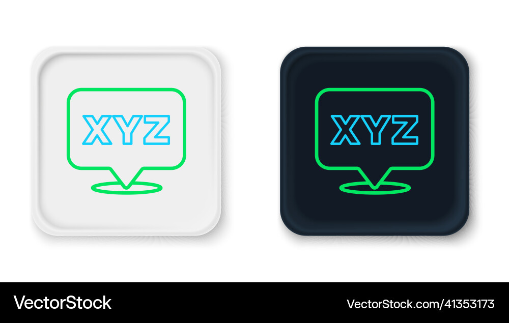 Line xyz coordinate system icon isolated on white vector image