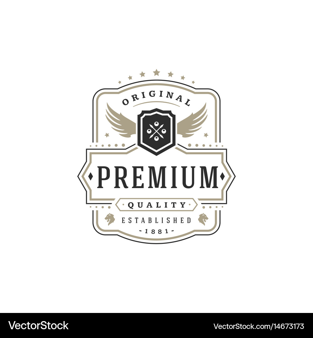 Luxury Badge & Monogram Template Vector Image