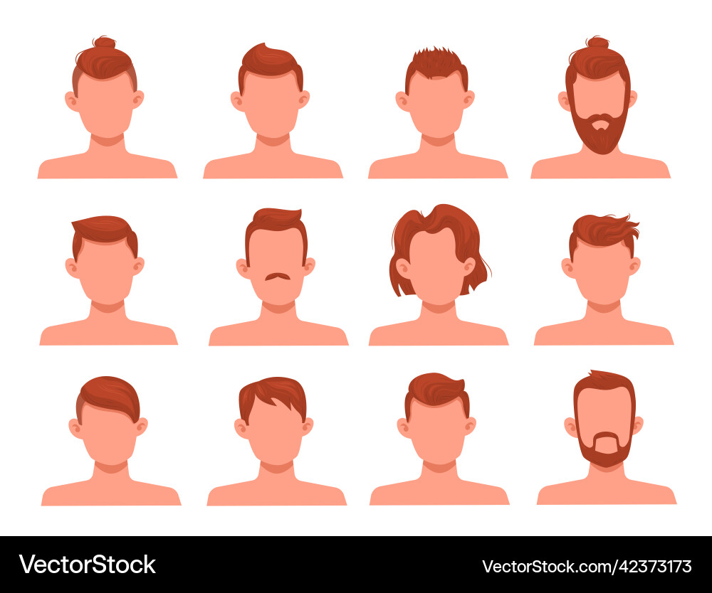 Männer Frisuren verschiedene moderne männliche Haarschnitte Männer Frisuren verschiedene moderne männliche Haarschnitte vektorbild