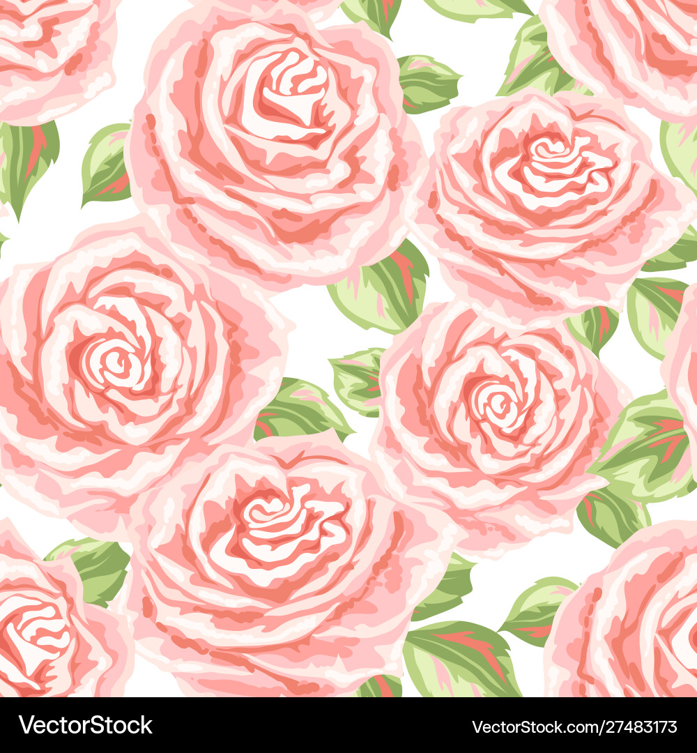 Nahtloses Muster mit rosa Rosen Nahtloses Muster mit rosa Rosen Vektorbild