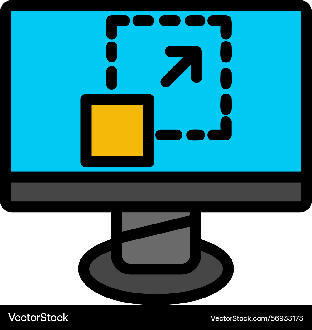 Scalability line filled style icon design vector image